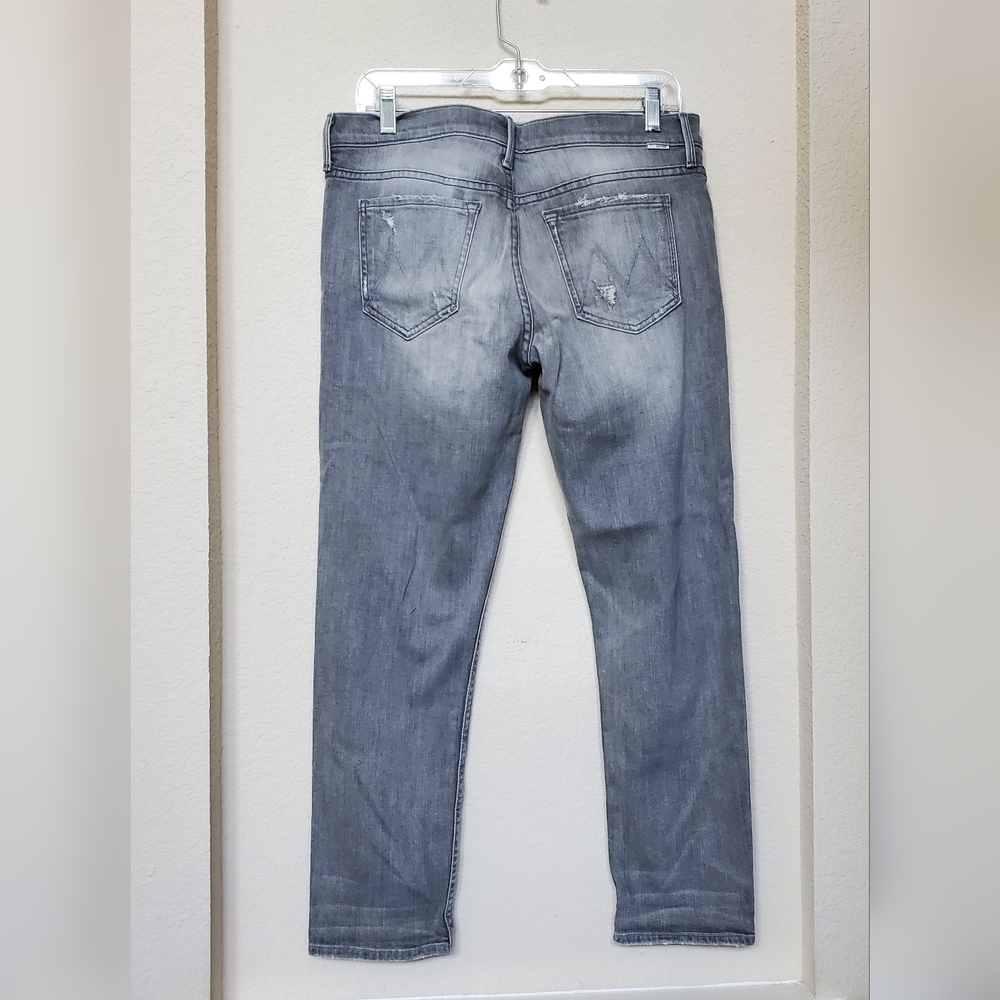 MOTHER Gray Skinny Jeans Distressed. Size 29 - Picture 6 of 9
